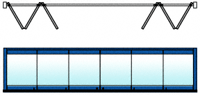 C.R. Laurence CRL Custom Paint 6-Panel Bipart Overhead Track Full Bi-Fold Door Configuration | 0TB6BPPT