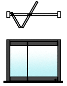 C.R. Laurence CRL Black 2-Panel Overhead Track Half Leaf Bi-Fold Door Configuration | 0TC2BL