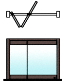 C.R. Laurence CRL Dark Bronze Anodized 2-Panel Overhead Track Half Leaf Bi-Fold Door Configuration | 0TC2DU