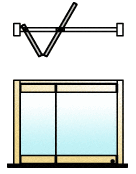 C.R. Laurence CRL Polished Brass 2-Panel Overhead Track Half Leaf Bi-Fold Door Configuration | 0TC2PB