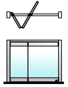 C.R. Laurence CRL Polished Stainless 2-Panel Overhead Track Half Leaf Bi-Fold Door Configuration | 0TC2PS