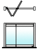 C.R. Laurence CRL Satin Anodized 2-Panel Overhead Track Half Leaf Bi-Fold Door Configuration | 0TC2SA