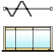 C.R. Laurence CRL Polished Brass 3-Panel Overhead Track Half Leaf Bi-Fold Door Configuration | 0TC3PB