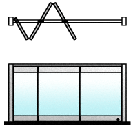 C.R. Laurence CRL Polished Stainless 3-Panel Overhead Track Half Leaf Bi-Fold Door Configuration | 0TC3PS
