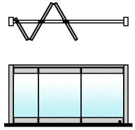 C.R. Laurence CRL Satin Anodized 3-Panel Overhead Track Half Leaf Bi-Fold Door Configuration | 0TC3SA