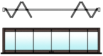 C.R. Laurence CRL Dark Bronze Anodized 6-Panel Bipart Overhead Track Half Bi-Fold Door Configuration | 0TC6BPDU