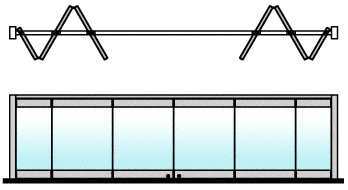 C.R. Laurence CRL Satin Anodized 6-Panel Bipart Overhead Track Half Bi-Fold Door Configuration 149 in WD x 144 in HT Opening (Custom Order) | 0TC6BPSA