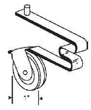 TechnologyLK STB Sliding Screen Door Roller, Spring Tension Type, Steel Wheel, 1&quot; Diameter | 10306M