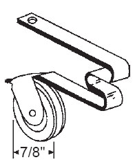 TechnologyLK STB Sliding Screen Door Roller, Spring Tension Type, Nylon Wheel, 7/8&quot; Diameter | 10358