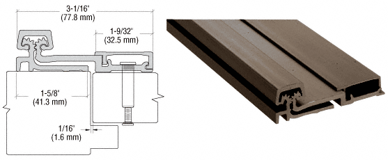 C.R. Laurence CRL 100 Series Dark Bronze Standard Duty Full Surface Continuous Hinge - 83 in long | 10083DU
