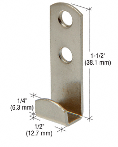 C.R. Laurence CRL 1/2&quot; Standard Round Lip Mirror Clip - Pack of 4 Clips | 100A124