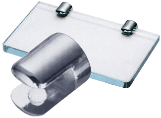 C.R. Laurence CRL Chrome 15/16&quot; Diameter No-Drill Shelf Clamp for 1/2&quot; Glass  | 1222CHR