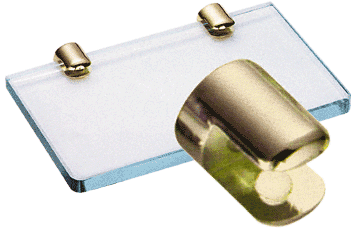 C.R. Laurence CRL Gold Plated 25/32&quot; Diameter No-Drill Shelf Clamp for 3/8&quot; Glass  | 1020GP