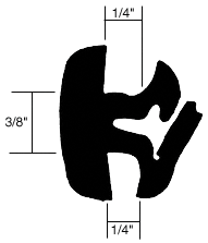 CRL-Automotive CRL One-Piece Self-Sealing Universal Weatherstrip 1/4&quot; Panel - 1/4&quot; Glass | 10251