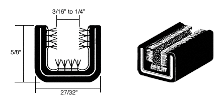 CRL-Automotive CRL Channel for Chevy and GMC Trucks without Framed Glass 1963-1964 - 60 in long | 10M60
