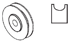 STB Sliding Door Roller, Steel w/Ball Bearing, 1-1/2&quot; Diameter, 5/16&quot; Width | 11111