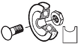 STB Sliding Door Roller, Steel w/Ball Bearing, 1-1/4&quot; Diameter, 5/16&quot; Width | 11116