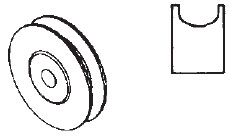 STB Sliding Door Roller, Nylon w/Ball Bearing, 1-1/2&quot; Diameter, 5/16&quot; Width | 11122