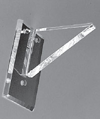 Mirart Mirror Back Flush Top No Lip Acrylic Shelf Support - 6 in - Pair | 163F
