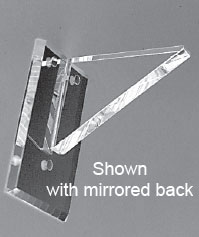 Clear Back Flush Top No Lip Acrylic Shelf Support - 12 in - Pair | 1123FC