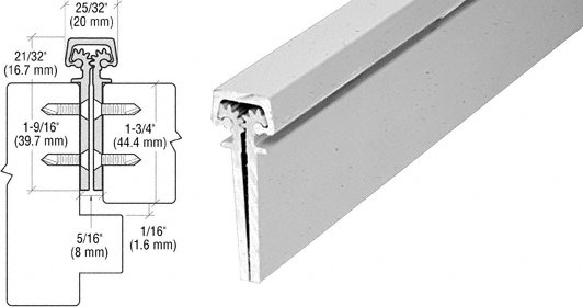 C.R. Laurence CRL Satin Anodized Roton 112 Series Concealed Leaf Continuous Hinge | 11283A