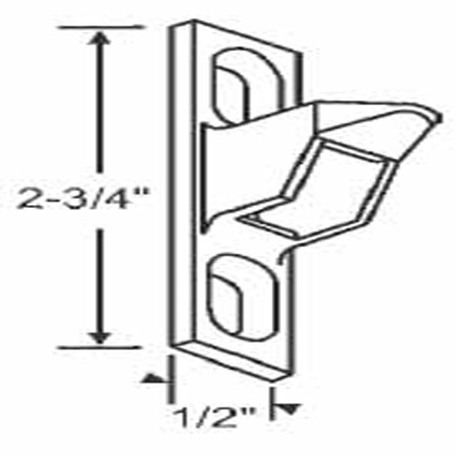 TechnologyLK STB Sliding Glass Patio Door Keeper, Chrome, 2-3/4&quot; Height x 1/2&quot; Width  | 12211
