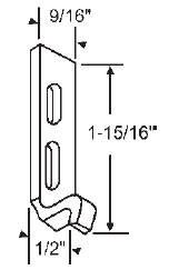 STB Sliding Door Keeper, Metal, 1-15/16&quot; Height, 9/16&quot; Width | 12248