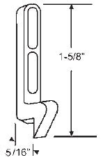 STB Sliding Door Keeper, Mill Finish, 1-5/8&quot; Height, 11/16&quot; Width | 12255