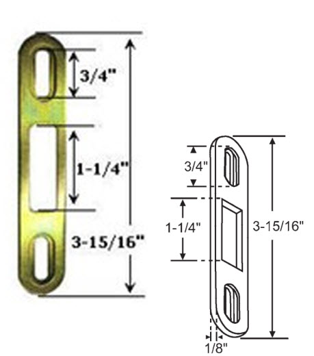 TechnologyLK Sliding Glass Patio Door Keeper,  3-15/16&quot; Height | 12272
