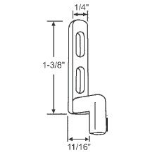 STB Sliding Door Keeper, Metal, 1-3/8&quot; Height, 11/16&quot; Width | 12287
