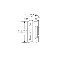 TechnologyLK STB Sliding Glass Patio Door Keeper, White, 2-1/2&quot; Height x 1-1/2&quot; Width  | 12299W