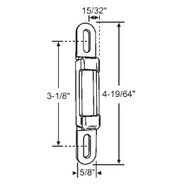 TechnologyLK STB Sliding Glass Patio Door Keeper, 4-19/64&quot; Height x 5/8&quot; Width  | 12319