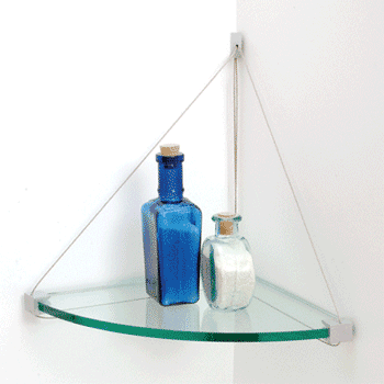 CRL 12&quot; x 12&quot; Corner Cable Glass Shelf Kit | 1212CC | 1212CC
