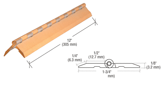 Continuous Hinge, Bright Gold Acrylic | 12AHBG