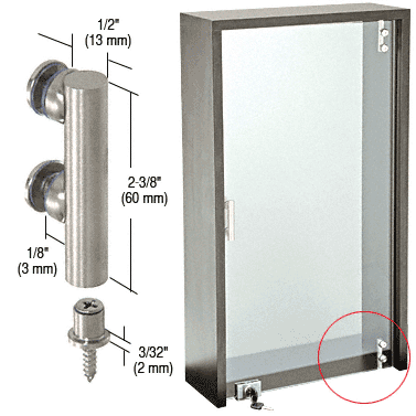 C.R. Laurence CRL Brushed Stainless Cabinet Door Pivot Hinges - Package | 12PVH