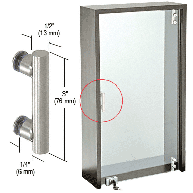 C.R. Laurence CRL Brushed Stainless Cabinet Door Pull  | 12PVP