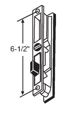 Chrome Plated Non-Keyed Flush Mount Sliding Glass Door Handle Set, 6-1/2&quot; Screw Holes | 13-100 | 13100