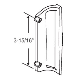 TechnologyLK STB Sliding Glass Patio Door Outside Pull for Flush Mount Handle Set, Aluminum, 3-15/16&quot; Screw Holes  | 13147