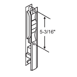 TechnologyLK STB Sliding Glass Patio Door Handle Set, Flush Mount, Non-Keyed, Aluminum, 5-3/16&quot; Screw Holes  | 13177
