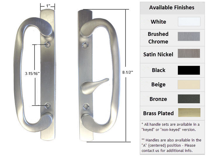 Sliding Glass Patio Door Hardware: Mortise Locks, Handles Sets, Pulls | 13245BC