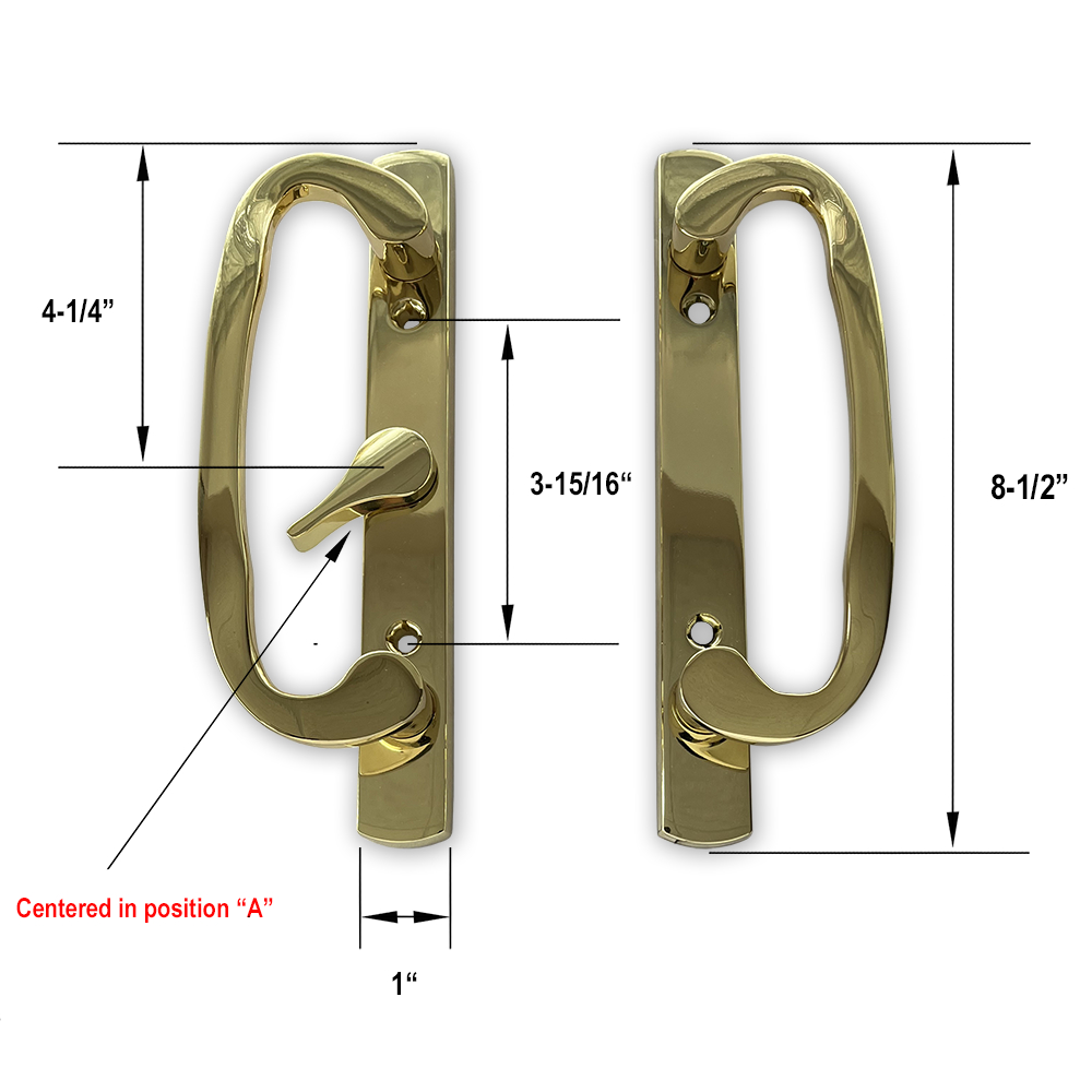 Sliding Glass Patio Door Hardware: Mortise Locks, Handles Sets, Pulls | 13291BP
