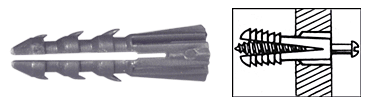 C.R. Laurence CRL 3/16&quot; Plastic Screw Anchor without Shoulder - 1000 Pack | 1319