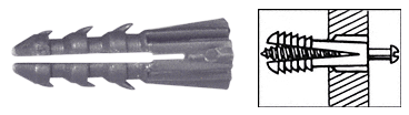 C.R. Laurence CRL 1/4&quot; Plastic Screw Anchor without Shoulder - 500 Pack | 1349