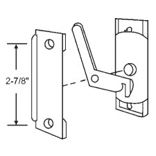 TechnologyLK STB Sliding Patio Screen Door Latch and Handle Set, 2-7/8&quot; Screw Holes  | 1461