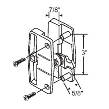 TechnologyLK STB Sliding Patio Screen Door Latch and Handle Set, 3&quot; Screw Holes  | 1494