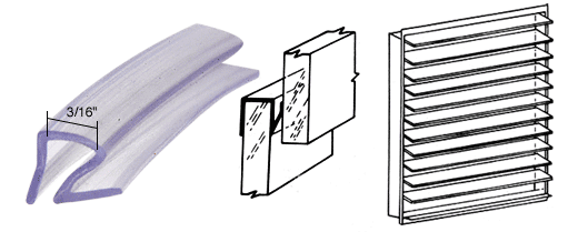 C.R. Laurence CRL Clear Jalousie and Louver Slat Vinyl - 100 ft | 1420C