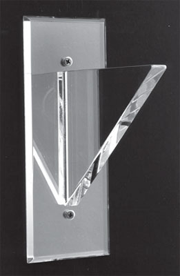 Mirart Mirror Back Solid Style No Lip Acrylic Shelf Support - 12 in - Pair | 1123