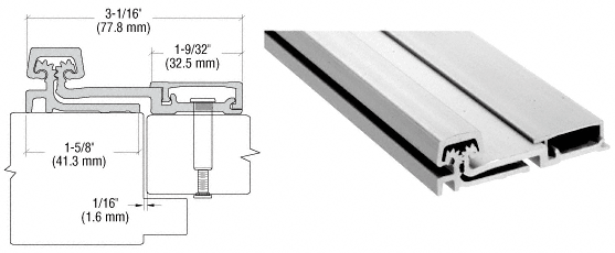 C.R. Laurence CRL 150 Series Satin Anodized Heavy-Duty Full Surface Continuous Hinge | 15083A