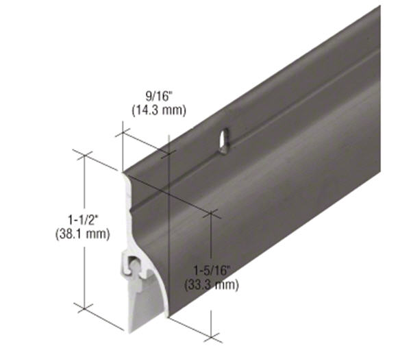 CRL 36&quot; Dark Bronze Extruded Rain Drip with Vinyl Sweep | 152VD36