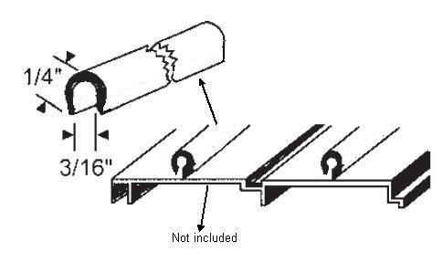 Snap-In Stainless Steel Lower Track for Sliding Screen Doors | 16115